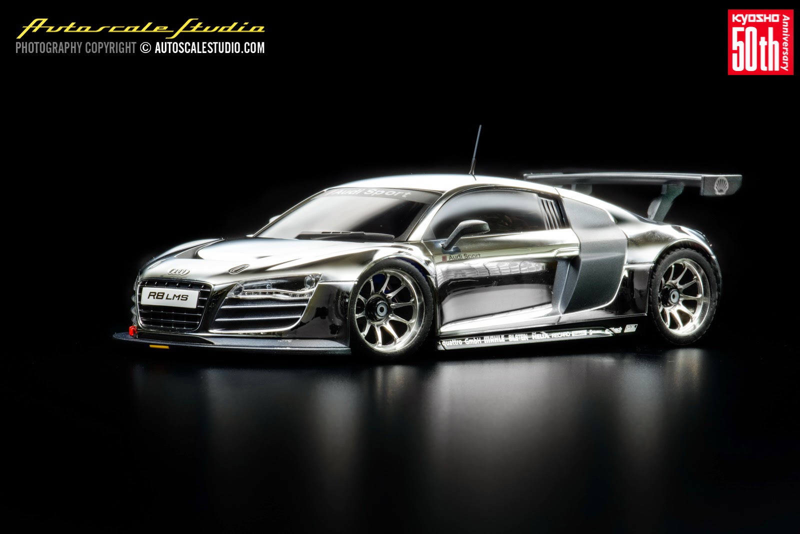 ミニッツボディ Audi R8 LMS Polished Aluminium 【着後レビューで
